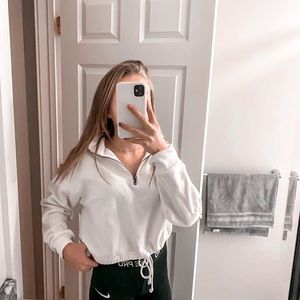 American Eagle Cropped Quarter Zip